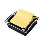 Post-it® Pop-up Notes Clear Top Pop-up Note Dispenser, For 3 x 3 Pads, Black, Includes 50-Sheet Pad of Canary Yellow Pop-up Pad Item: MMMDS330BK