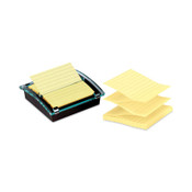 Post-it® Pop-up Notes Super Sticky Pop-up Note Dispenser/Value Pack, For 4 x 4 Pads, Black/Clear, Includes (3) Canary Yellow Super Sticky Pop-up Pad Item: MMMDS440SSVP