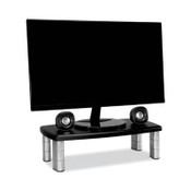 3M™ Extra-Wide Adjustable Monitor Stand, 20" x 12" x 1" to 5.78", Silver/Black, Supports 40 lbs Item: MMMMS90B
