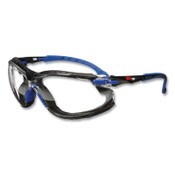 3M™ Solus 1000 Series Safety Glasses, Black/Blue Plastic Frame, Clear Polycarbonate Lens Item: MMMS1101SGAFKT