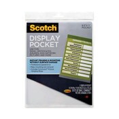 Scotch™ Display Pocket, Removable Interlocking Fasteners, Plastic, 8.5 x 11, Clear Item: MMMWL854C