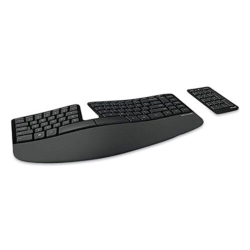 Microsoft® Sculpt Ergonomic Wireless Keyboard, 104 Keys, Black Item ...