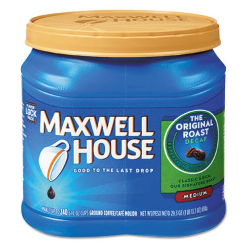 Maxwell House® Coffee, Decaffeinated Ground Coffee, 29.3 oz Can Item: MWH04658