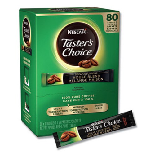 Nescafé® Taster's Choice Stick Pack, Decaf, 0.06oz, 80/Box Item: NES66488