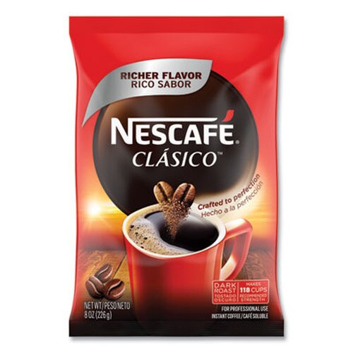 Nescafé® Clasico Dark Roast Instant Coffee, 8 oz, 12/Carton Item: NES70948CT