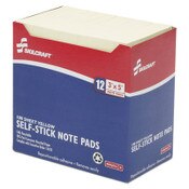 AbilityOne® 7530011167865, SKILCRAFT Self-Stick Note Pad, 3" x 5", Yellow, 100 Sheets/Pad, 12 Pads/Pack Item: NSN1167865