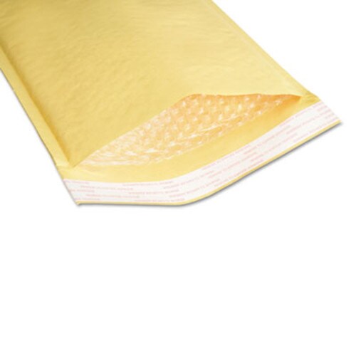 AbilityOne® 8105001179866 SKILCRAFT Sealed Air Jiffylite Mailer, #1, Bubble Cushion, Self-Adhesive Closure, 7.25 x 12, Gold Kraft, 100/BX Item: NSN1179866