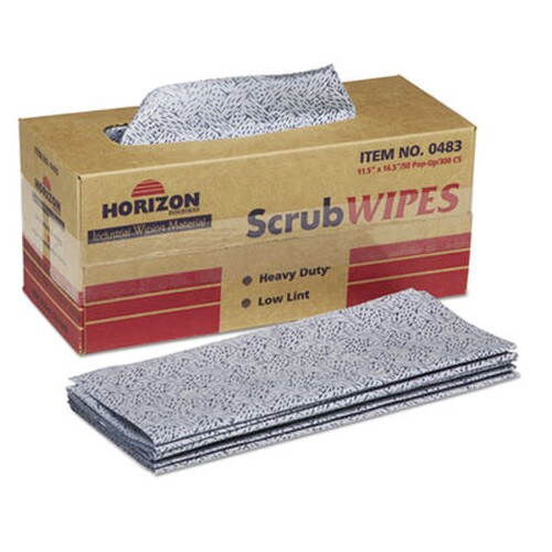 AbilityOne® 7920012330483, SKILCRAFT, ScrubWipes Preparation Wipers, 11.5 x 16.5, Blue, 50/Box, 6 Boxes/Carton Item: NSN2330483