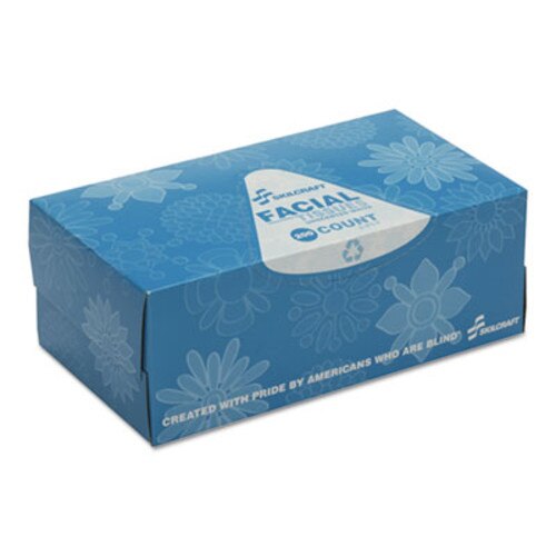 AbilityOne® 8540002818360, SKILCRAFT Facial Tissue, 2-Ply, White, 200 ...