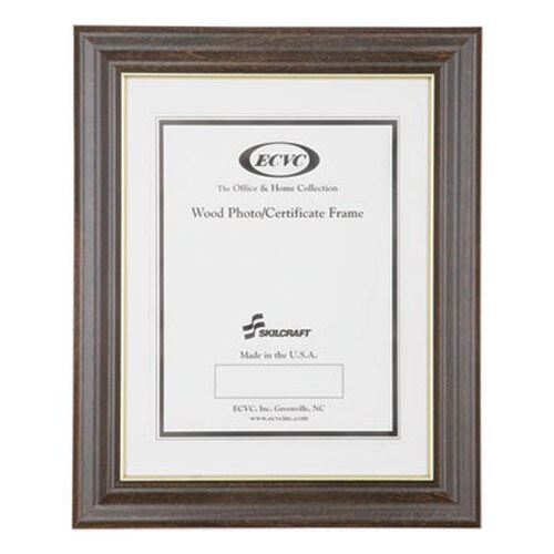 AbilityOne® 7105012820630, SKILCRAFT Style C Photo Frame, Wood, 8 x 10, Walnut Stain Item: NSN2820630