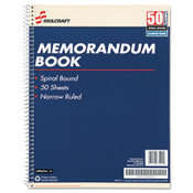 AbilityOne® 7530002866952 SKILCRAFT Spiralbound Memorandum Book, Medium/College Rule, 11 x 8.5, White, 50 Sheets, 12/Pack Item: NSN2866952EA