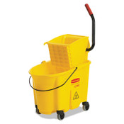 AbilityOne® 7920013433776, SKILCRAFT, Combination Wet Mop Bucket and Wringer, 35 qt, Yellow Item: NSN3433776