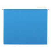 AbilityOne® 7530013649499, SKILCRAFT Hanging File Folder, Letter Size, 1/5-Cut Tabs, Blue, 25/Box Item: NSN3649499