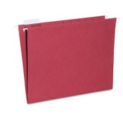 AbilityOne® 7530013649500, SKILCRAFT Hanging File Folder, Letter Size, 1/5-Cut Tabs, Red, 25/Box Item: NSN3649500