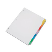 AbilityOne® 7530013683489 SKILCRAFT Multiple Index Sheets, 10-Tab, 1 to 10, 11 x 8.5, White, 1 Set Item: NSN3683489