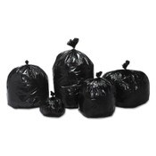 AbilityOne® 8105013862428, SKILCRAFT Recycled Content Trash Can Liners, 65 gal, 1.5 mil, 50" x 51", Black/Brown, 100/Carton Item: NSN3862428