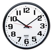 AbilityOne® 6645013897944 SKILCRAFT Slimline Quartz Wall Clock, 12.75" Overall Diameter, Black Case, 1 AA (sold separately) Item: NSN3897944