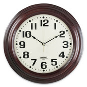 AbilityOne® 6645014216904 SKILCRAFT Mahogany Wall Clock, 16" Overall Diameter, Mahogany Case, 1 AA (sold separately) Item: NSN4216904