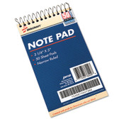 AbilityOne® 7530014547392 SKILCRAFT Notepad, Narrow Rule, Blue Cover, 50 White 3.25 x 5.5 Sheets, Dozen Item: NSN4547392