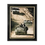 AbilityOne® 7105014588210, SKILCRAFT Style G Military-Themed Picture Frame, Army, Black, Wood, 8.5 x 11 Item: NSN4588210
