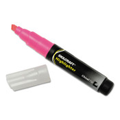 AbilityOne® 7520004607598 SKILCRAFT Large Fluorescent Highlighter, Fluorescent Pink Ink, Chisel Tip, Black/Pink Barrel, Dozen Item: NSN4607598