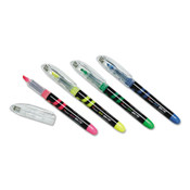 AbilityOne® 7520014613779 SKILCRAFT go-brite Liquid Highlighters, Assorted Ink Colors, Chisel Tip, Assorted Barrel Colors, 4/Set Item: NSN4613779