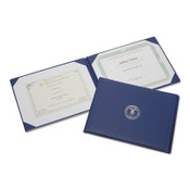 AbilityOne® 7510004822994 SKILCRAFT Award Certificate Binder, 8.5 x 11, Navy Seal, Blue/Gold Item: NSN4822994