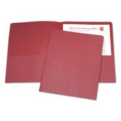 AbilityOne® 7510015122415, SKILCRAFT Double Pocket Portfolio, 0.38" Capacity, 11 x 8.5, Red, 25/Box Item: NSN5122415