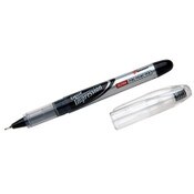 AbilityOne® 7520015194373, SKILCRAFT Liquid Impression Porous Point Pen, Stick, Fine 0.4 mm, Black Ink, Silver/Clear/Black Barrel, Dozen Item: NSN5194373