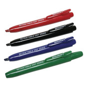 AbilityOne® 7520015195769 SKILCRAFT Retractable Chisel Tip Dry Erase Marker, Broad Chisel Tip, Assorted Colors, 4/Set Item: NSN5195769