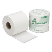 AbilityOne® 8540005303770, SKILCRAFT Toilet Tissue, Septic Safe, 1-Ply, White, 1,200 Sheets/Roll, 80 Rolls/Box Item: NSN5303770