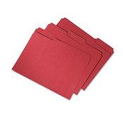 AbilityOne® 7530015664146 SKILCRAFT Recycled File Folders, 1/3-Cut 2-Ply Tabs: Assorted, Letter Size, 0.75" Expansion, Red, 100/Box Item: NSN5664146
