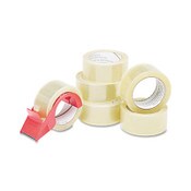 AbilityOne® 7510015796873, SKILCRAFT Commercial Package Sealing Tape with Handheld Dispenser, 3" Core, 2" x 55 yds, Clear, 6/Pack Item: NSN5796873