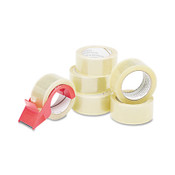 AbilityOne® 7510015796873 SKILCRAFT Commercial Package Sealing Tape with Handheld Dispenser, 3" Core, 2" x 55 yds, Clear, 6/Pack Item: NSN5796873
