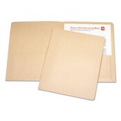 AbilityOne® 7510005842492, SKILCRAFT Double Pocket Portfolio, 0.38" Capacity, 11 x 8.5, Tan, 25/Box Item: NSN5842492