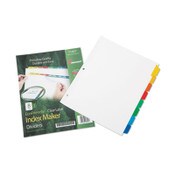 AbilityOne® 7530016006970, SKILCRAFT Avery Index Maker Dividers, 8-Tab, 11 x 8.5, White, Assorted Tabs, 1 Set Item: NSN6006970
