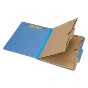 AbilityOne® 7530016006971 SKILCRAFT Pocket Classification Folder, 2" Expansion, 2 Dividers, 6 Fasteners, Letter Size, Dark Blue, 10/Box Item: NSN6006971