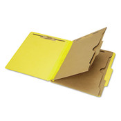 AbilityOne® 7530016006975 SKILCRAFT Pocket-Style Classification Folder, 2 Dividers, Letter Size, Yellow, 10/Box Item: NSN6006975