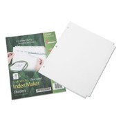 AbilityOne® 7530016006982, SKILCRAFT Avery Index Maker Dividers, 8-Tab, 11 x 8.5, White, 5 Sets Item: NSN6006982