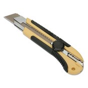 AbilityOne® 5110016215259 SKILCRAFT Heavy-Duty Utility Knife, Cushion Grip, Snap-Off Blade, 25 mm, 7" Plastic Handle, Yellow/Black Item: NSN6215259