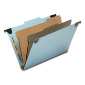 AbilityOne® 7530016216199, SKILCRAFT Hanging Classification Folders, Legal Size, 2 Dividers, 2/5-Cut Exterior Tabs, Light Blue, 5/Box Item: NSN6216199