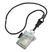 AbilityOne® 8455016259782, SKILCRAFT Waterproof Multiple ID Holder with Lanyard, Clear, Dozen Item: NSN6259782
