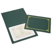 AbilityOne® 7510016272961 SKILCRAFT Gold Foil Document Cover, 12.5 x 9.75, Green, 6/Pack Item: NSN6272961