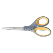 AbilityOne® 5110016296578 SKILCRAFT Westcott Titanium Bonded Scissors, 8" Long, 3.5" Cut Length, Gray/Yellow Straight Handle Item: NSN6296578