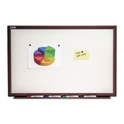 AbilityOne® 7110016305169 SKILCRAFT Quartet Magnetic Porcelain Dry Erase Board, 36 x 24, White Surface, Brown Mahogany Frame Item: NSN6305169