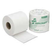 AbilityOne® 8540016308728, SKILCRAFT Toilet Tissue, Septic Safe, 1-Ply, White, 1,000/Roll, 96 Roll/Box Item: NSN6308728