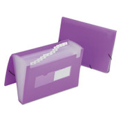 AbilityOne® 7530016597147 SKILCRAFT 1.25" Expansion File, 12 Sections, Elastic Cord Closure, Straight Tab, Letter Size, Purple, 12/Carton Item: NSN6597147