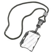 AbilityOne® 8455016660466, SKILCRAFT Smart Card Holder with Lanyard, Black, 2 1/2" x 3 4/5", 1 Dozen Item: NSN6660466