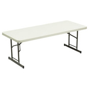 AbilityOne® 7110016716416, SKILCRAFT Blow Molded Folding Tables, Rectangular, 72w x 30d x 35h, Platinum Item: NSN6716416