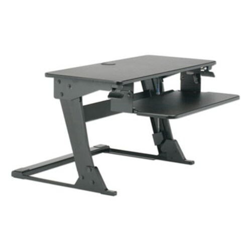 AbilityOne® 7110016810786, SKILCRAFT Desktop Sit-Stand Workstation, 35.4" x 23.2" x 6.2" to 20", Black Item: NSN6810786